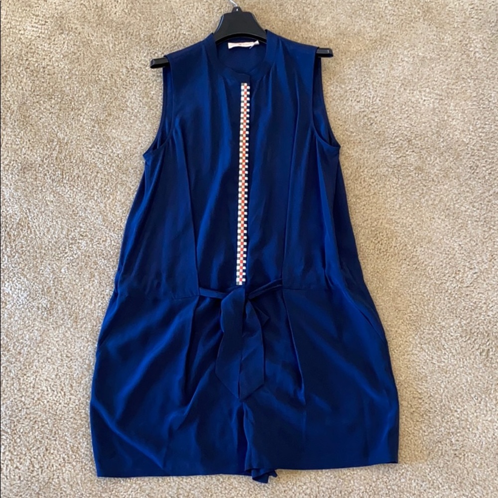 Tory Burch Navy Silk Romper